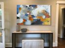 Blue Blocks | Oil And Acrylic Painting in Paintings by Martica Griffin. Item composed of canvas