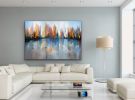 Contempory city scape | Oil And Acrylic Painting in Paintings by Victoria Jackson. Item made of canvas & synthetic