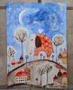 There is hope behind the doubt | Oil And Acrylic Painting in Paintings by Elena Parau. Item composed of paper in boho or country & farmhouse style
