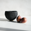 Deep Sphere Sculpture Bowl with Brass Footer | Sculptures by Carolyn Powers Designs. Item composed of brass and concrete in minimalism or contemporary style