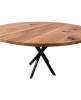 The Modern Round | Hardwood Dining Table | Tables by TRH Furniture. Item made of wood with metal