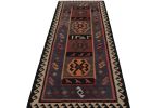 Vintage Zanjan Persian Kilim Runner Rug, Gray with Tribal | Area Rug in Rugs by Rug and Kilim