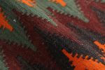 Vintage Afghan Kilim, with Polychromatic Chevron Patterns | Area Rug in Rugs by Rug and Kilim