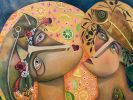 Fish Heads - Oil on Canvas 60w x 40h | Oil And Acrylic Painting in Paintings by Niki J Sands. Item composed of canvas