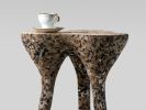 Motled Tripod Side Table | Tables by Donatas Žukauskas. Item composed of wood & cement compatible with contemporary and japandi style