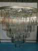 60” wide by 50” Height 5 tier crystal chandelier | Chandeliers by Custom Lighting by Prestige Chandelier. Item made of steel with glass