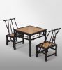 Zen Minimalist Bamboo Song Chair & Tea/Coffee Table Set II | Accent Chair in Chairs by Dynasty Artisan. Item made of bamboo works with minimalism & contemporary style