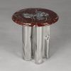 Marble & Steel Side Table — Reverie, Nitush Aroosh | Tables by Nitush Aroosh. Item composed of steel and marble