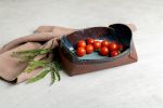 Terracotta Blue Ceramic Casserole Dish | Pan in Cookware by ShellyClayspot. Item made of stoneware works with modern & rustic style