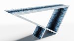 Time/Space Portal Console- Ombre 4 - Glass Mosaic Tile | Console Table in Tables by Neal Aronowitz. Item composed of glass