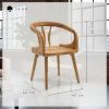 Sculptural Curved Back Solid Teak Dining Armchair | Dining Chair in Chairs by Adam's Luxury Home. Item made of wood works with minimalism & mid century modern style