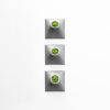 Node M Wall Planter, 9" Modern Plant Wall Set, Gray | Sculptures by Pandemic Design Studio. Item composed of stoneware in minimalism or mid century modern style