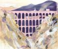 Under the Pastel Arches | Oil And Acrylic Painting in Paintings by Hannah Chloe. Item made of paper with synthetic