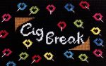 hand-embroidered needlepoint CIG BREAK pillow * OOAK | Pillows by Mommani Threads. Item made of wool works with contemporary & eclectic & maximalism style
