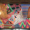 Interior pattern work for Mas Taco Bar (R st corridor) | Murals by Irubiel Moreno | Mas Taco Bar in Sacramento. Item made of concrete