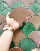 Leaf Drop Tile | Tiles by YP Art Ceramic. Item composed of ceramic