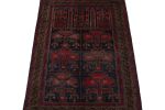Rug & Kilim's Baluch Afghan rug in Red & Blue Pictorial | Area Rug in Rugs by Rug and Kilim