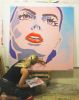 Popart in office space "Estrenia" (Sold) - commission yours | Oil And Acrylic Painting in Paintings by Monique van Steen. Item made of canvas