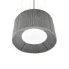 Yarn 80 Grey Light fixture Custom | Chandeliers by ADAMLAMP. Item made of cotton with steel works with minimalism & mid century modern style