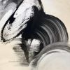 Lyrical Interlude - black and white abstract art | Oil And Acrylic Painting in Paintings by Lynette Melnyk. Item made of canvas compatible with minimalism style