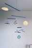 Blue Summer Kinetic Sculpture | Sculptures by Eli Altanova. Item made of wood with brass