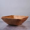 17" Square Large Nesting Wood Bowl, Salad Bowl, Serving Bowl | Serveware by TerraKlay. Item made of wood works with contemporary & rustic style