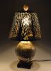 Lasmp 95 stoneware, steel shade, brass hardware | Table Lamp in Lamps by Ron Mello Studio Art. Item made of ceramic