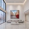 Original Impasto Oil Painting - Edinburgh Royal Mile Streets | Oil And Acrylic Painting in Paintings by Dynasty Artisan. Item composed of linen in contemporary or eclectic & maximalism style