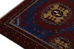 Rug & Kilim's Baluch Tribal Rug in Blue with Red & Beige | Area Rug in Rugs by Rug and Kilim