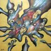 Sky World: Visions of Spiritual Bliss, acrylic on canvas | Oil And Acrylic Painting in Paintings by Lena Kolambet. Item composed of canvas compatible with contemporary style