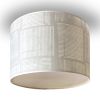 Scandinavian Check Ceiling Drum | Flush Mounts by Robin Ann Meyer. Item composed of fabric and metal in minimalism or contemporary style