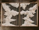 Wood Framed Woven Diptych | Wall Hangings by FIBROUS