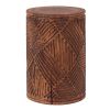 Ossian Hand Carved Log Table | Side Table in Tables by Pfeifer Studio. Item composed of wood in boho or contemporary style