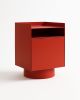 Bloc Nightstand, Handmade Metal, Minimal and Modern Look | Storage by Flek Design. Item made of aluminum works with minimalism & japandi style