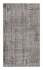 Vintage Turkish Runner in Black & White Distressed Pattern | Area Rug in Rugs by Rug and Kilim