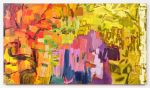 Tapestry | Oil And Acrylic Painting in Paintings by Molly Herman. Item made of linen & synthetic