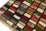 Vintage Gabbeh rug in White, Blue, Green, Red Tribal | Area Rug in Rugs by Rug and Kilim