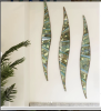 Namaka's Scales | Sculptures by Nadia Fairlamb Art | Kokua Hale in Honolulu. Item composed of wood and metal in minimalism or contemporary style