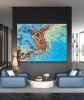 Kroatia | Mixed Media by Sabrina Galijas-Reginali. Item made of canvas & stone compatible with contemporary and coastal style