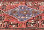 Vintage Charcoal Tribal 3X9 Hamedan  Runner Rug | Rugs by Magic Rugs. Item made of cotton