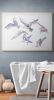 Seagulls in Flight : Original Watercolor Painting | Paintings by Elizabeth Beckerlily bouquet. Item made of paper works with minimalism & contemporary style