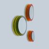 Set Anbito, sunset wall mirrors | Decorative Objects by Andreas Berlin. Item composed of metal and glass