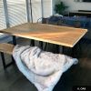 Solid Wood Dining Table , Farmhouse Custom Dine Table | Tables by OzzWoodArt. Item made of wood works with country & farmhouse & coastal style