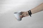 Terrazzo blue clay cup I | Drinkware by ZHENI. Item made of stoneware