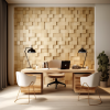 Wooden Cube Panel Tiles | Paneling in Wall Treatments by ZDS. Item made of wood works with boho & contemporary style