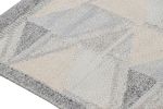 Rug & Kilim’s Scandinavian Runner Rug in Blue, Gray & Cream | Area Rug in Rugs by Rug and Kilim