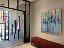 Flow | Oil And Acrylic Painting in Paintings by Kari Souders | Korman Residential at The Pepper Building in Philadelphia. Item made of canvas & synthetic compatible with contemporary and coastal style