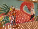 murals (flamingo) | Street Murals by Emma-Alyce Art | Princess Alexandra Hospital in Woolloongabba. Item composed of synthetic