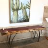 Purple Heart Live Edge Occasional Table | Console Table in Tables by Natural Wood Edge Creations by Rick Griggs. Item composed of wood
