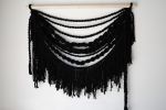 Black Rope Swag | Tapestry in Wall Hangings by Ama Fiber Art. Item composed of fiber
